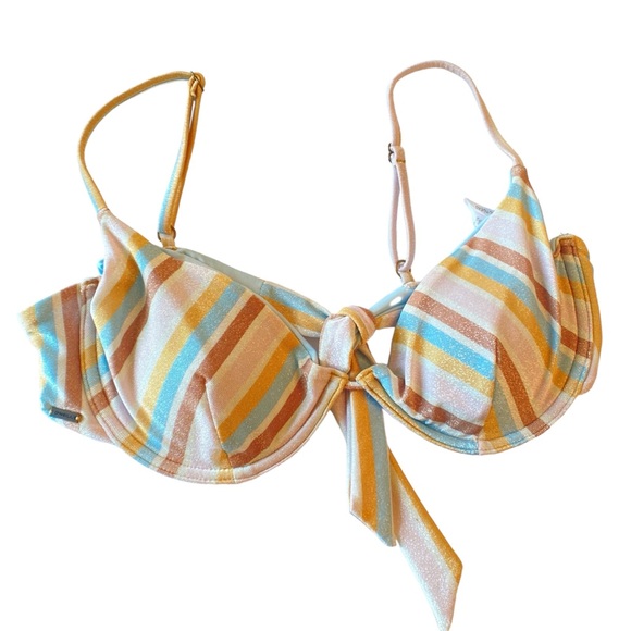 NWT O'NEILL Heidi Stripe Seville Bikini Top, size X Large - Picture 2 of 10